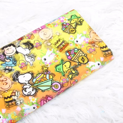 Sewing By - Cartoon Snoopy Osterei Baumwollstoff, Nähmaterial Kinderkleidung