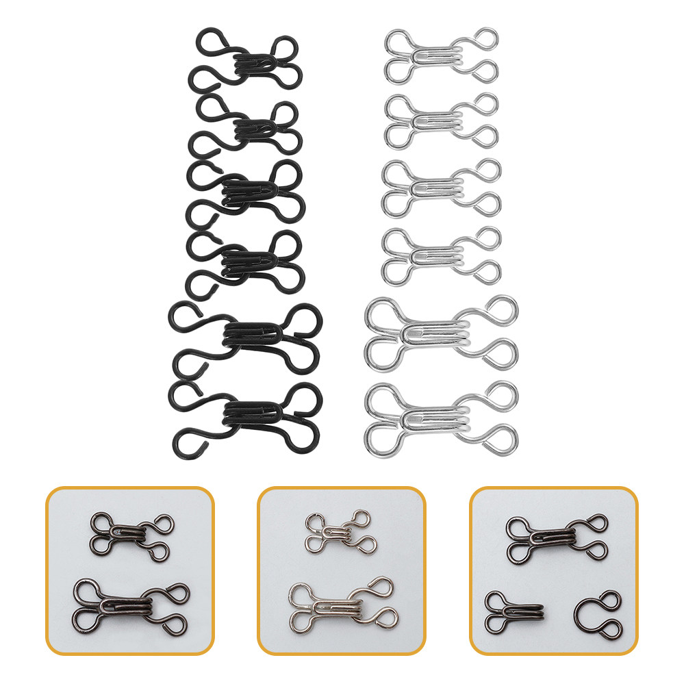 Hook Eye Fastener - 120 Stück Kleiderhaken, Nähösen, Verschlusshaken, starke