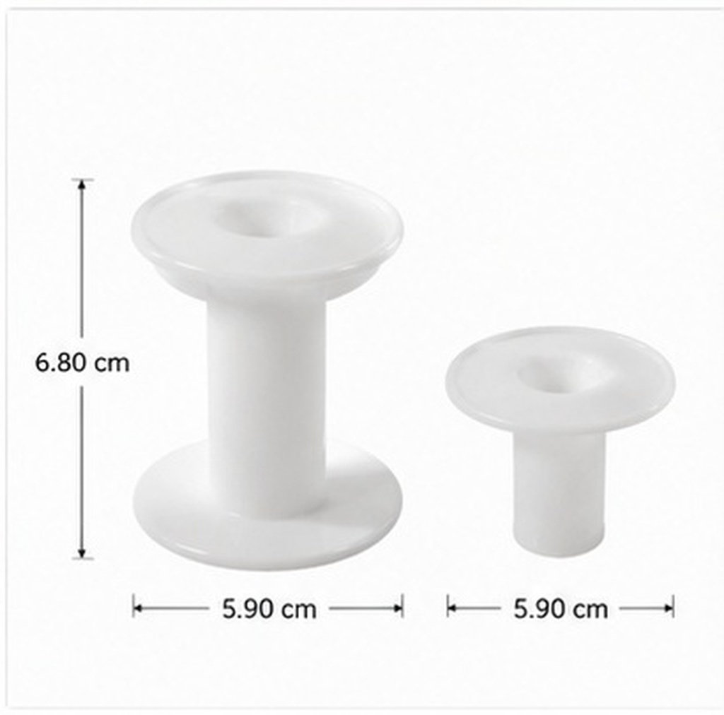 Thread Bobbins Empty - 10 Stück Kunststoffspulen, weiß, vielseitige leere