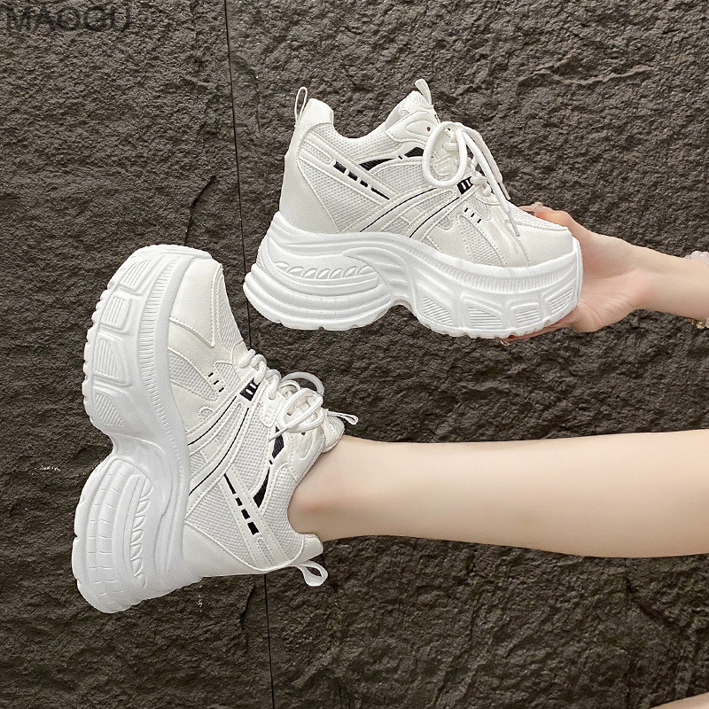 Sewing Garment - 10CM Höhe Zunehmende frauen Chunky Sneakers