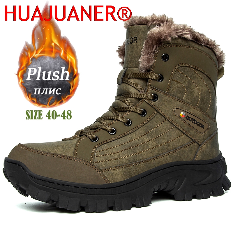 Sewing Nylon - Herren Winter Schneestiefel Plateau Plüsch Komfortable