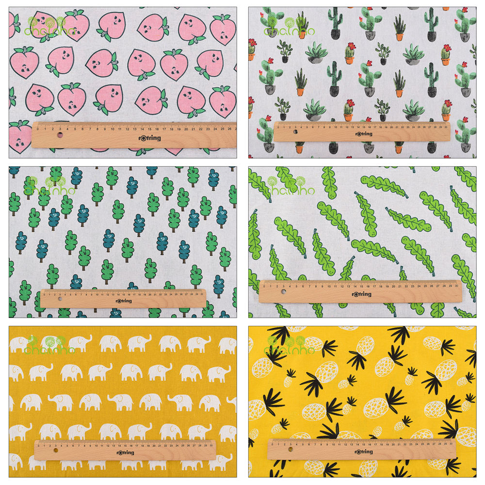 Sewing Geotextile Fabric - Chainho, bedruckter Baumwoll-Leinen-Stoff, DIY-Näh- und Quiltmaterial,