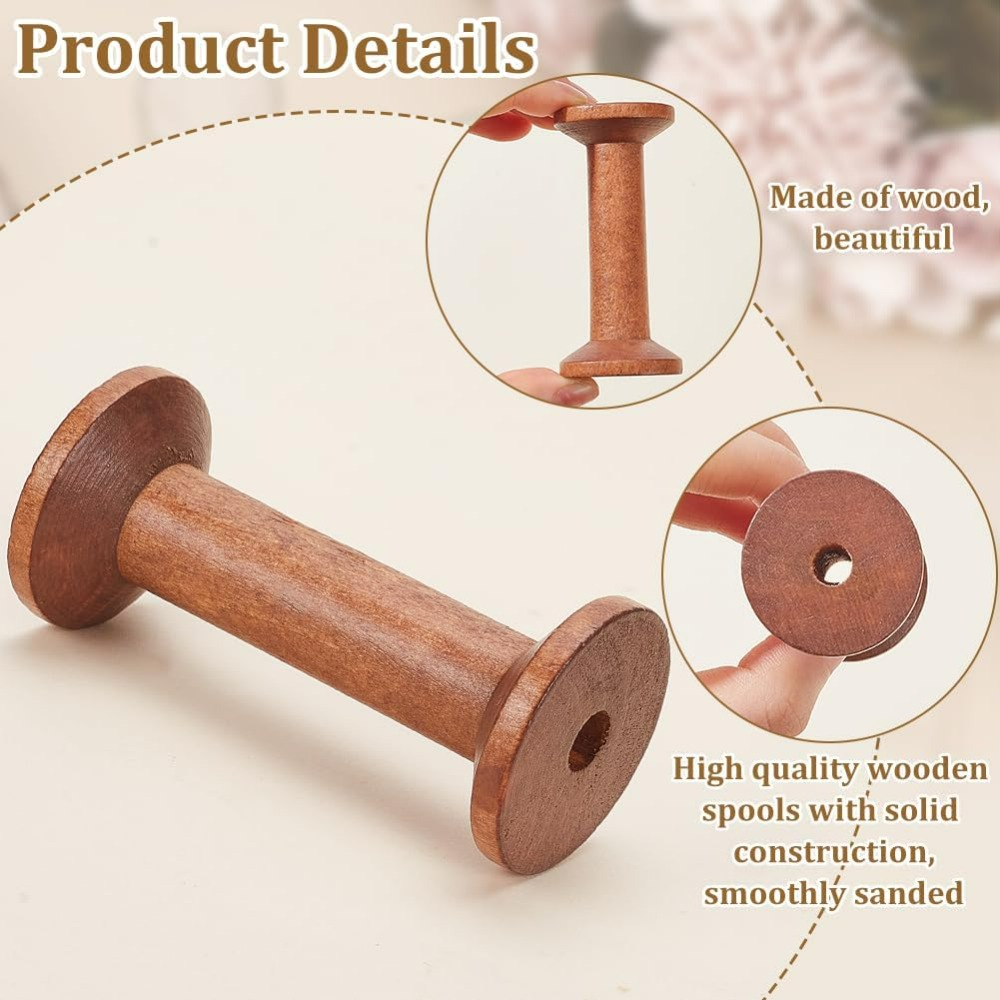 Holzspulen, 6 Stück, leere Hol – Thread Bobbins Empty Bewertung und Preis