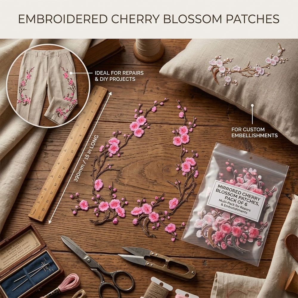 DIY-Kirschblüten-Aufnäher zum  – Sewing And Textile Bewertung und Preis