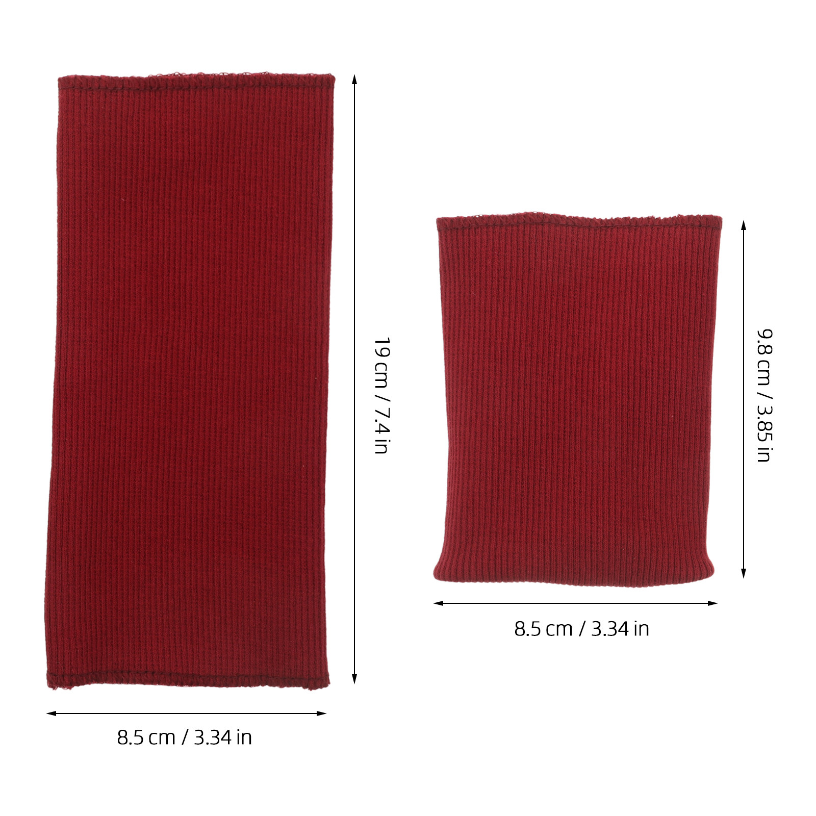 1 Paar dunkelrote gerippte Str – Sewing And Textile Bewertung und Preis